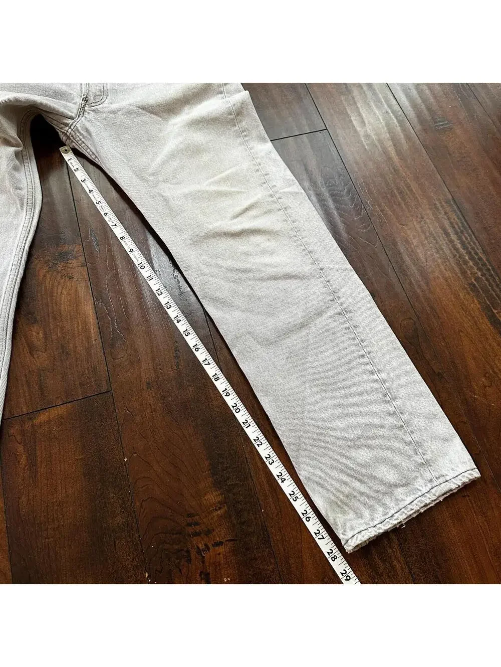 VTG USA Levis 501 Button Fly 90s Tag Jeans 80s 34x30 Act 31x28 Grey Faded White